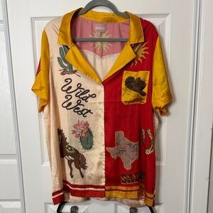 Show Me Your Mumu Western Satin Pajamas XL